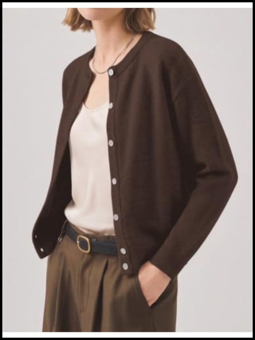 Wool Blend Cardigan Sweaters for Women 2026 Casual Fall Outfits - Picture 2 of 6